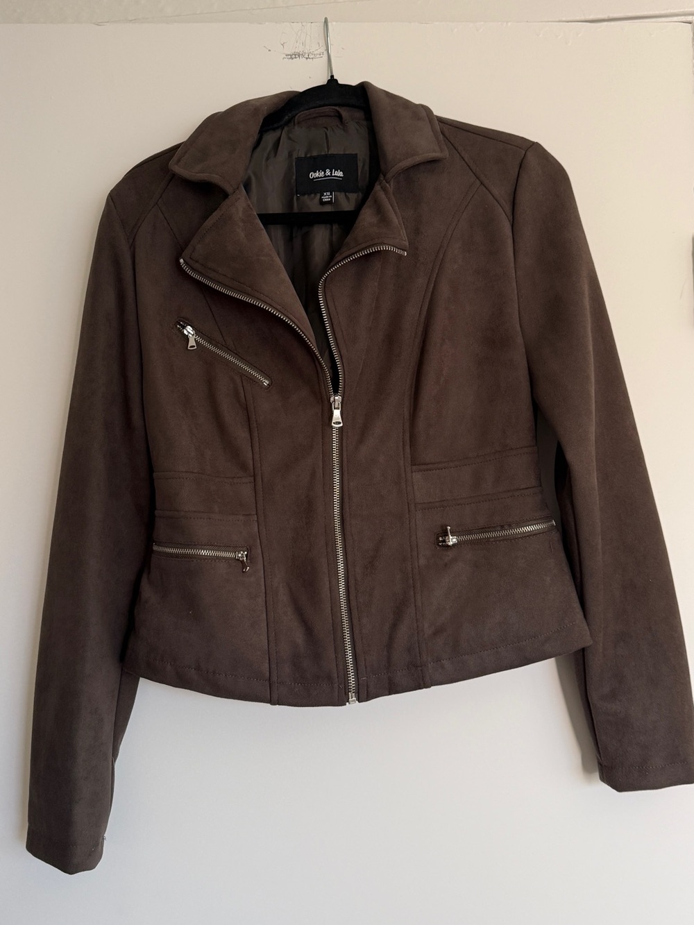 Ookie & Lala Brown Suede Moto Jacket